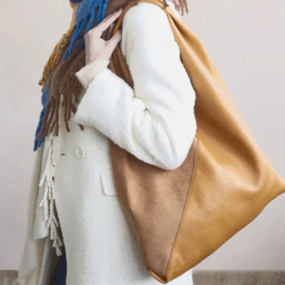 Shiraleah Chicago Arden Tote Bag Anthropologie Tan Saddle - Picture 3 of 8